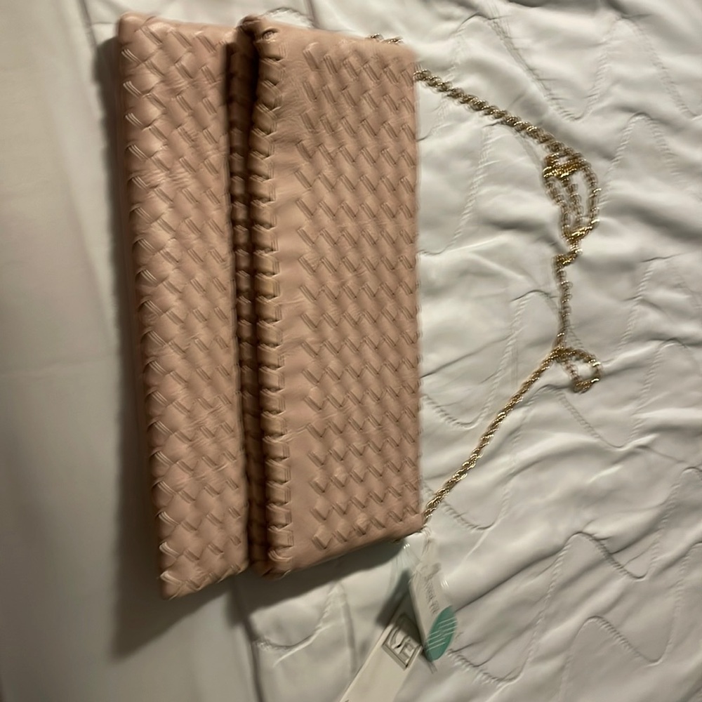 Pink Urban Expressions Kay Woven Foldover Clutch